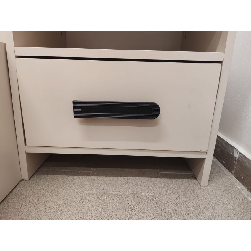 Dormitor Ece, alb, pat 160x200 cm, dulap cu 6 usi, 2 noptiere, comoda
