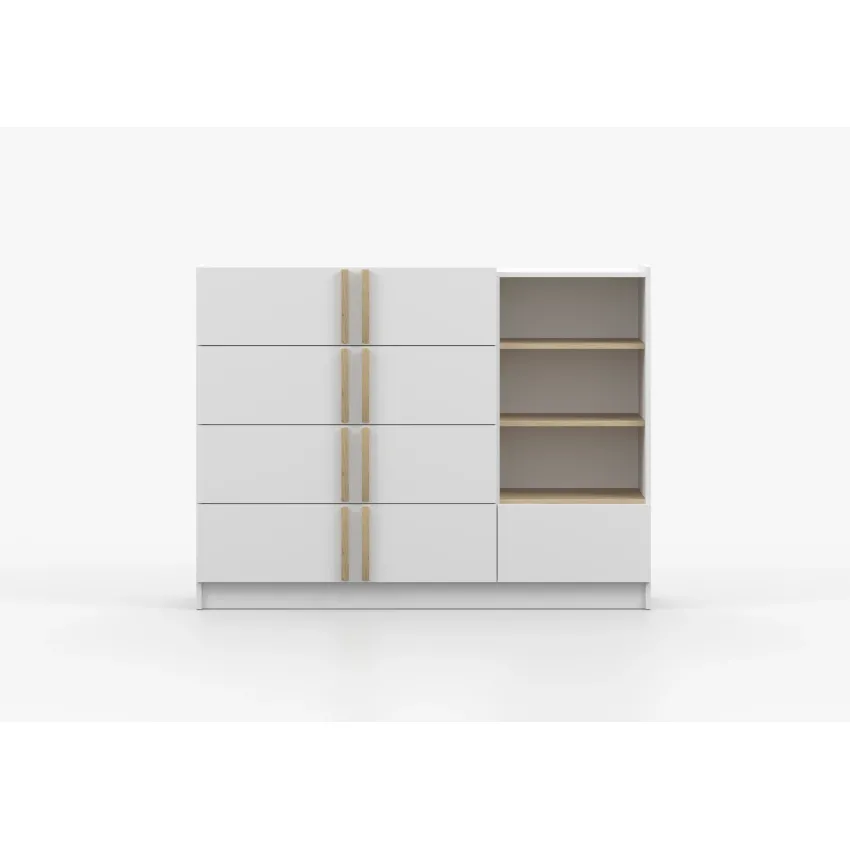 Comoda Solo 5s, 135x96x47 cm, alb