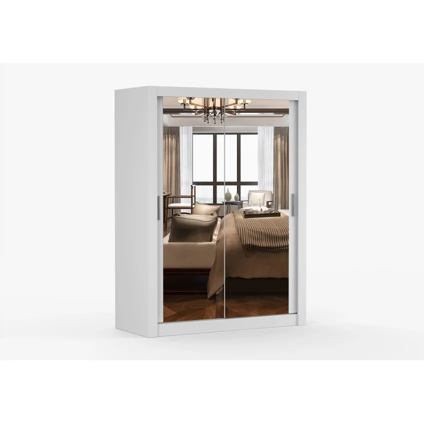 Dressing Milan, cu oglinda, 150 cm, alb
