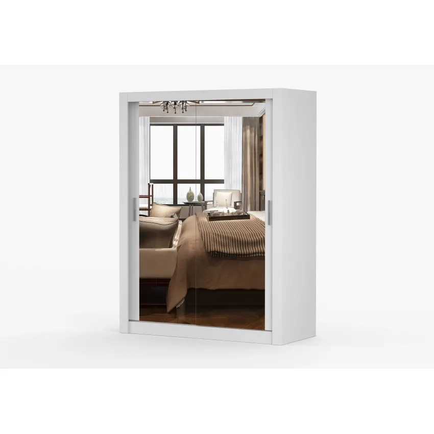 Dressing Milan, cu oglinda, 150 cm, alb