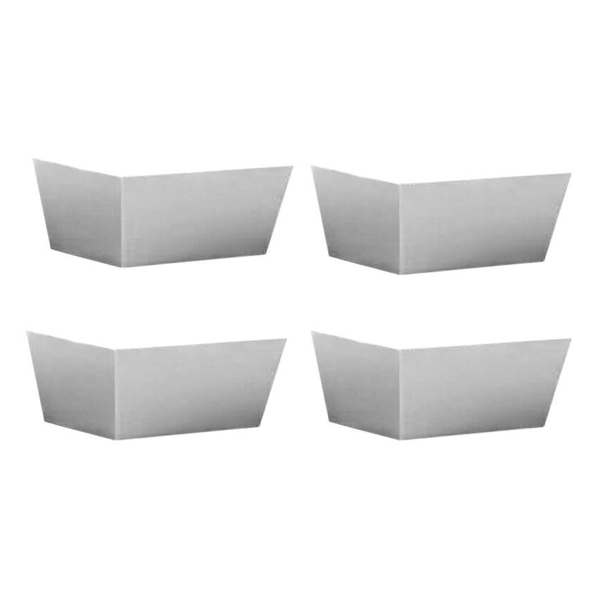 Set 4 picioare metalice, crom