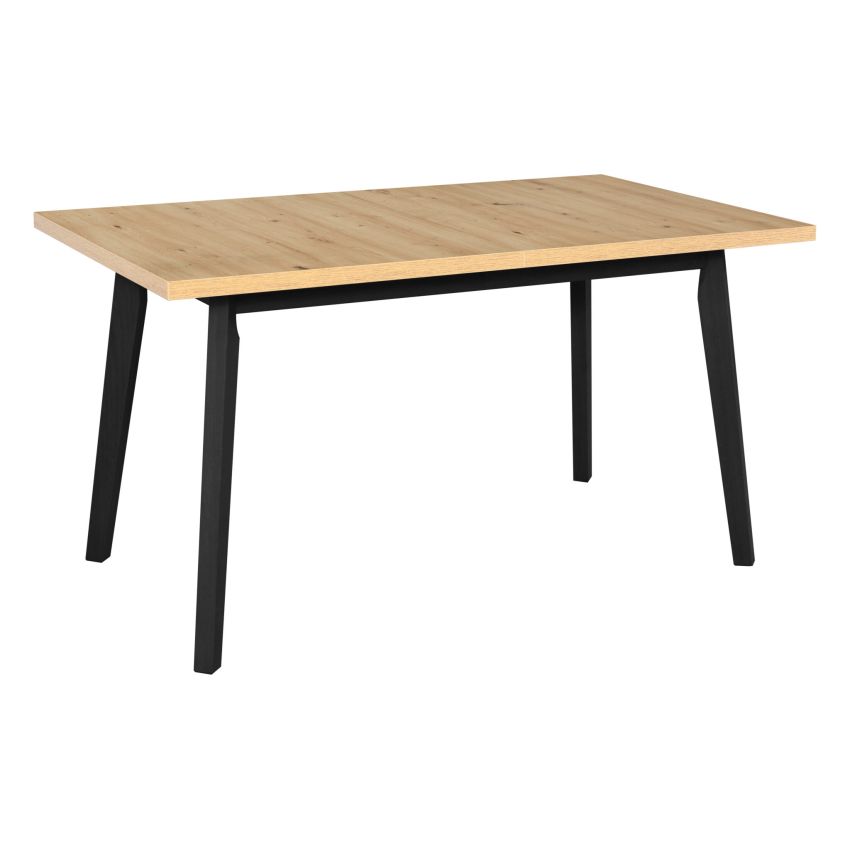 Masa extensibila Oslo5, 80-140/180, negru/stejar artizan